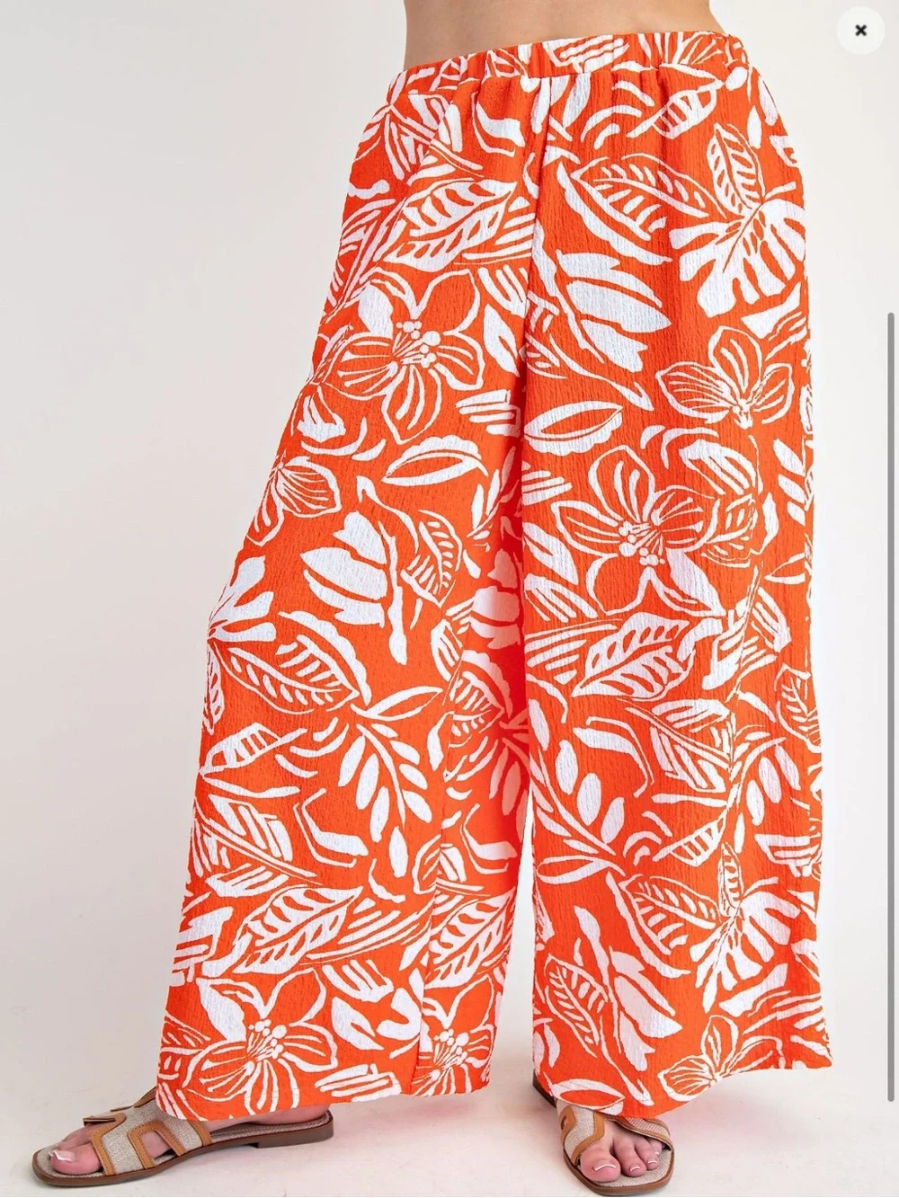 ES55- Bright Breathable Knit Floral Wide-Leg SET - Picture 3 of 6